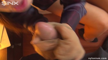 Brunette's Jizzy Handiwork On Big Cock Screencap 33 on www.sinx.com