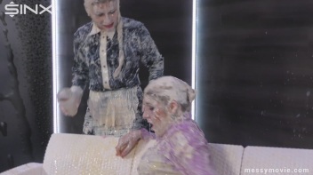 Feisty Blondes' Messy Milkshake Rumble Screencap 95 on www.sinx.com