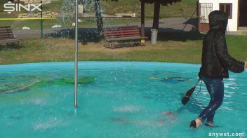 Raven Haired Hottie Soaks Herself At Waterpark Screencap 15 on www.sinx.com