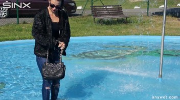 Raven Haired Hottie Soaks Herself At Waterpark Screencap 24 on www.sinx.com