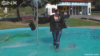 Raven Haired Hottie Soaks Herself At Waterpark Screencap 26 on www.sinx.com