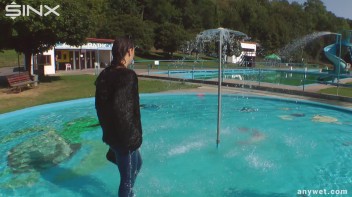 Raven Haired Hottie Soaks Herself At Waterpark Screencap 36 on www.sinx.com