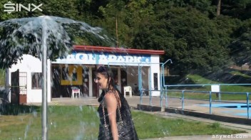 Raven Haired Hottie Soaks Herself At Waterpark Screencap 42 on www.sinx.com
