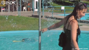 Raven Haired Hottie Soaks Herself At Waterpark Screencap 43 on www.sinx.com