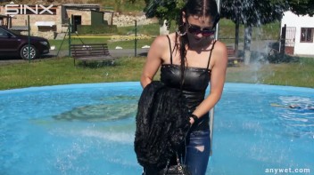 Raven Haired Hottie Soaks Herself At Waterpark Screencap 50 on www.sinx.com