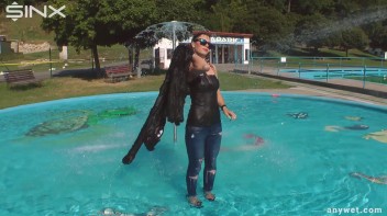 Raven Haired Hottie Soaks Herself At Waterpark Screencap 51 on www.sinx.com