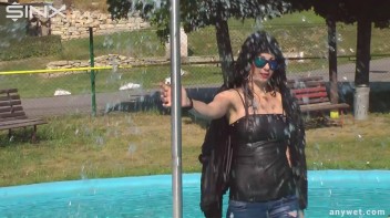 Raven Haired Hottie Soaks Herself At Waterpark Screencap 70 on www.sinx.com