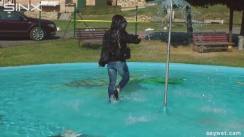 Raven Haired Hottie Soaks Herself At Waterpark Screencap 8 on www.sinx.com