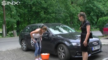 Catfight At The Carwash Screencap 3 on www.sinx.com