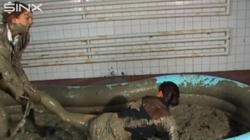 WAM Babes Catfight And Wrestle In The Mud Screencap 13 on www.sinx.com