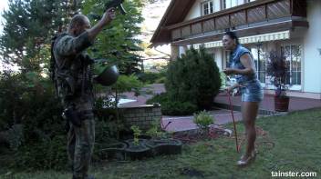 Denim slut gets covered in piss Screencap 10 on www.sinx.com
