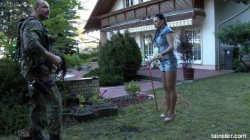 Denim slut gets covered in piss Screencap 11 on www.sinx.com