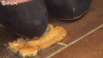 Brunette Babe Crushes Food And Licks Toes Screencap 13 on www.sinx.com