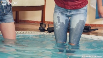 Group Of Girlfriends Go Swimming In Jeans Screencap 12 on www.sinx.com