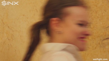 Girl Housemates Fight Clothed In Shower Screencap 11 on www.sinx.com