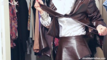 Big Tittied Brunette's Clothes Shredding Saga - Cam 1 Screencap 9 on www.sinx.com