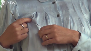 Destructive Brunette Rips Her Silk Blouse Screencap 13 on www.sinx.com