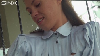 Destructive Brunette Rips Her Silk Blouse Screencap 17 on www.sinx.com
