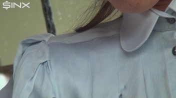 Destructive Brunette Rips Her Silk Blouse Screencap 21 on www.sinx.com