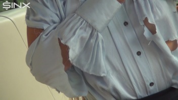 Destructive Brunette Rips Her Silk Blouse Screencap 52 on www.sinx.com