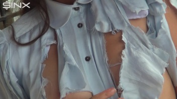Destructive Brunette Rips Her Silk Blouse Screencap 59 on www.sinx.com
