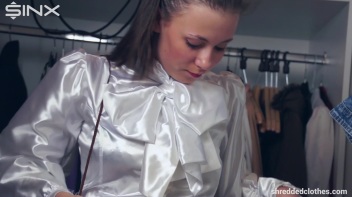 Big Tittied Brunette's Clothes Shredding Saga - Cam 1 Screencap 23 on www.sinx.com