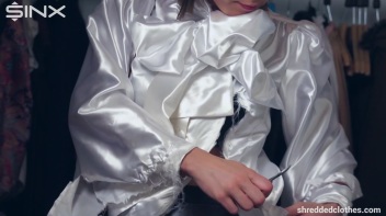 Big Tittied Brunette's Clothes Shredding Saga - Cam 1 Screencap 25 on www.sinx.com