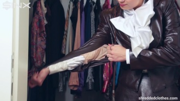 Big Tittied Brunette's Clothes Shredding Saga - Cam 1 Screencap 5 on www.sinx.com