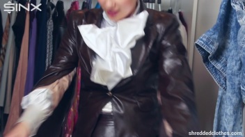 Big Tittied Brunette's Clothes Shredding Saga - Cam 1 Screencap 8 on www.sinx.com
