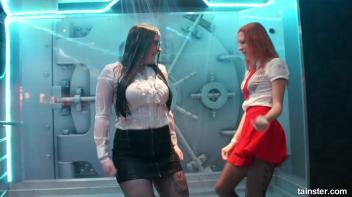 Cute wet girls dancing in mini skirts Screencap 44 on www.sinx.com