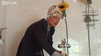 Busty Blonde Lathers Up In Clothed Shower Screencap 23 on www.sinx.com