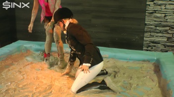 Bitchy Rider Gets Covered In Mud During Wrestling Screencap 28 on www.sinx.com
